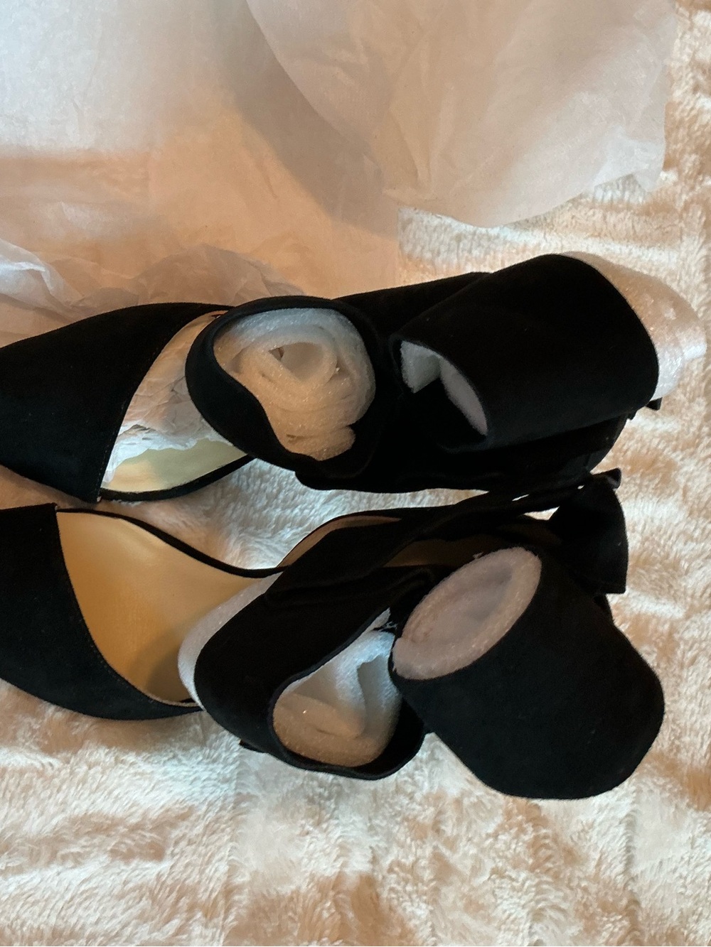 Aminah Abdul Jillil Pump Black Suede Women’s Heel - Elegant Bow Detail NWT Sz 8 - Picture 7 of 10
